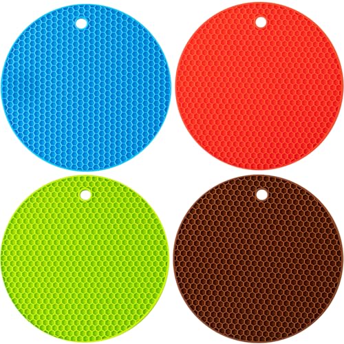Imagen de 4 Piezas Salvamanteles de Silicona Protector Sartenes Orrdiffi