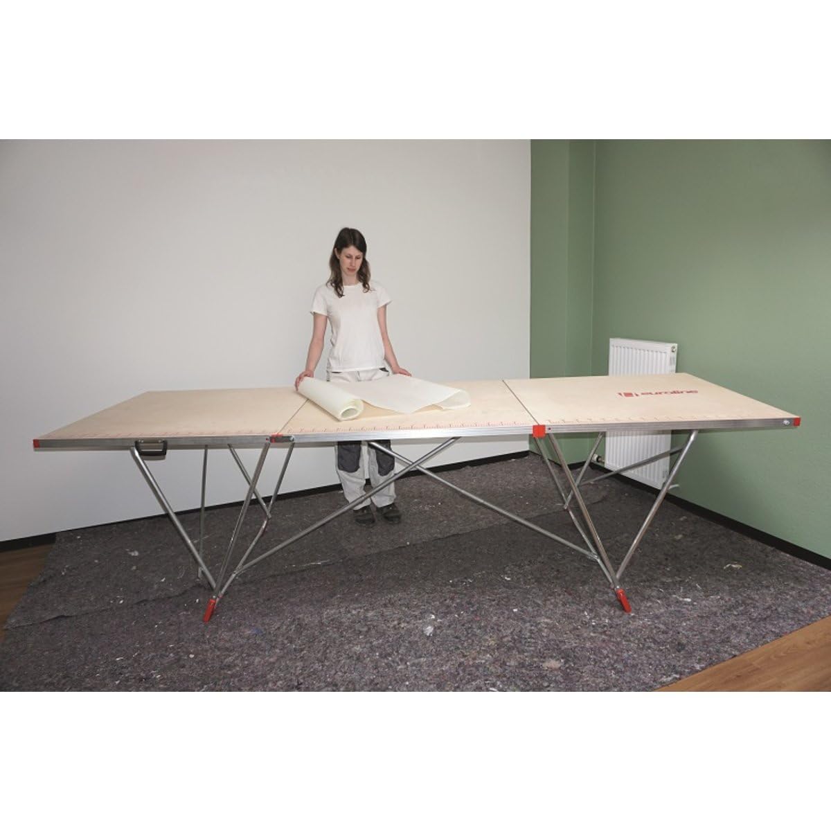 Euroline Tapetentisch - Premium Klapptisch - 3m x 1m - mit Aluminum Gestell - Made in Germany