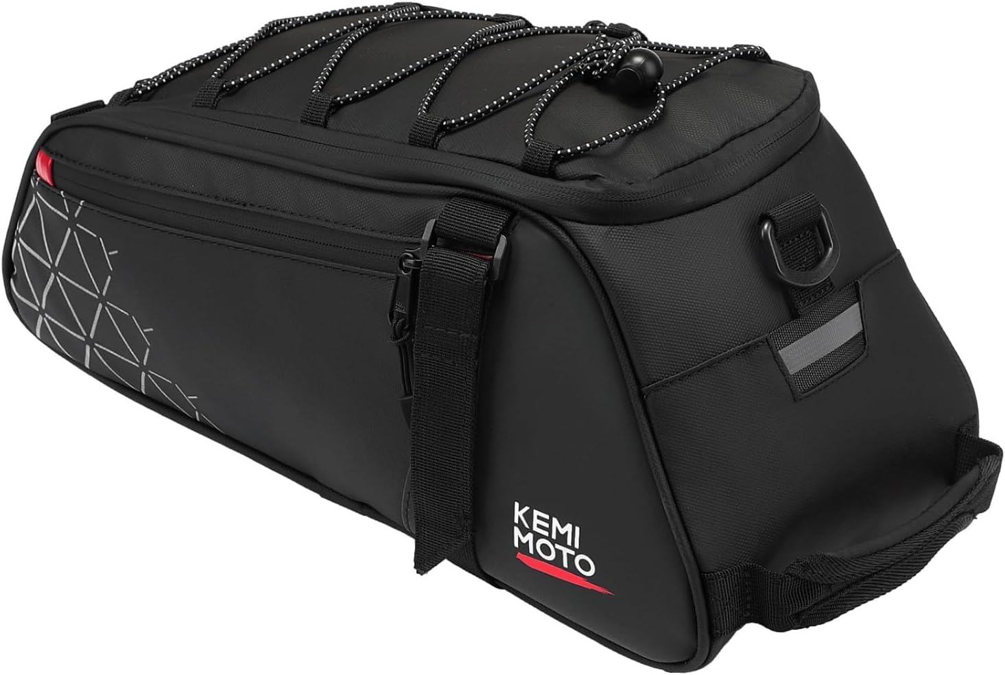 KEMIMOTO 2 in 1 8L Borse per Bici Posteriore Laterali Impermeabile in PVC per Bicicletta Strada Mountain Bike Nero
