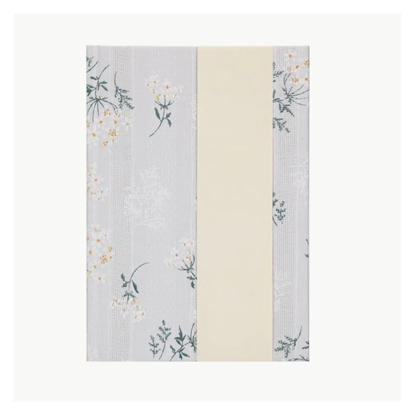 Couverture en tissu for carnet de notes A5, livre à main Compact, reliure en coton polyvalente brodée(Gray)