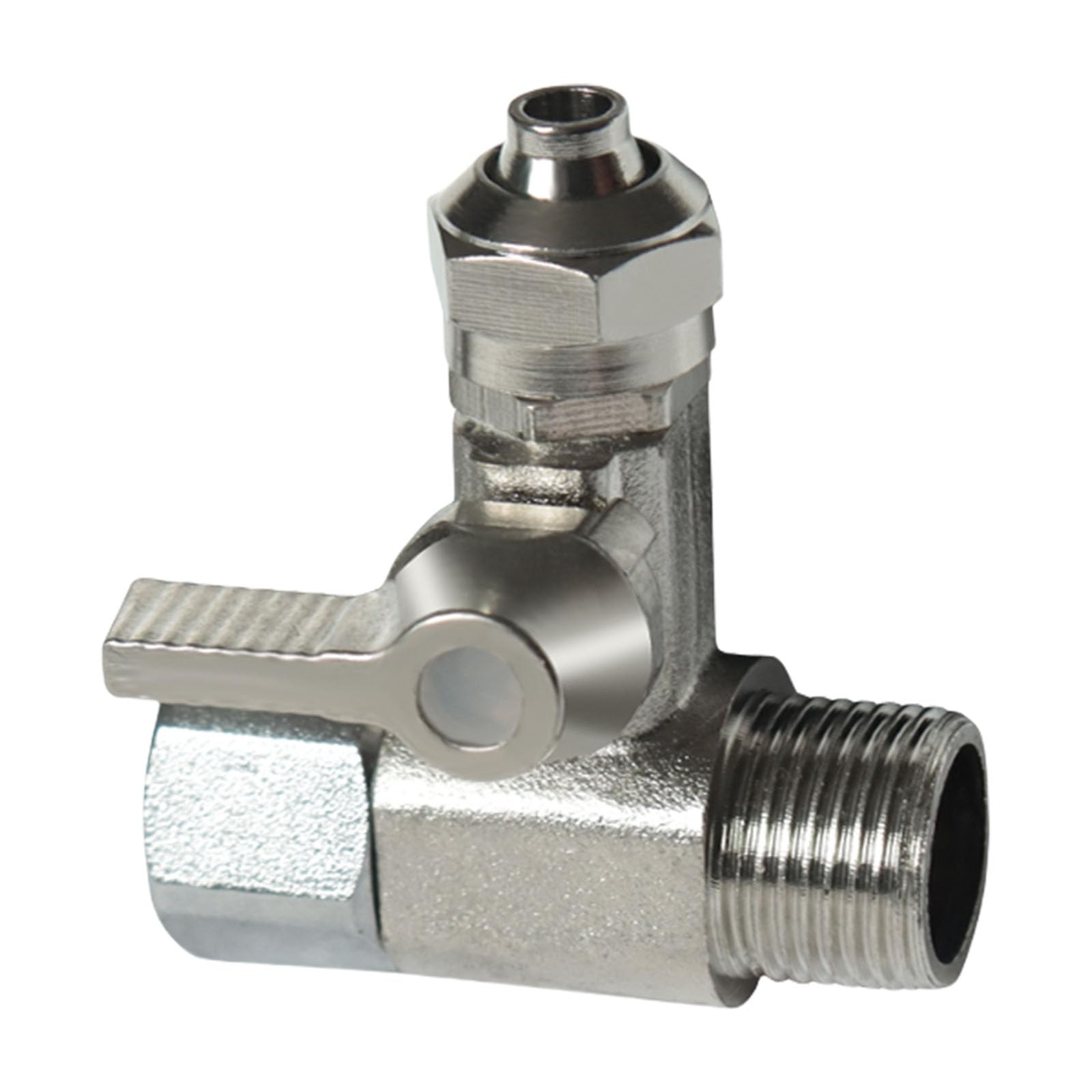 Multipurpose 1 / 4Inch Quick Connection Branch Adapter for Water and Ice Makers 3 / 8Inch Chrome Copper Fitting Plumbing T Fitting for Appliances