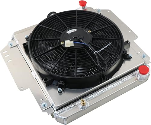 Miniatura 6 de Radiador de aluminio para 1985-1995 Suzuki Sierra Samurai JA51 SpftopHardtop SJ413 SJ410 2DR 1.3L, radiadores de núcleo de 2 filas con ventilador