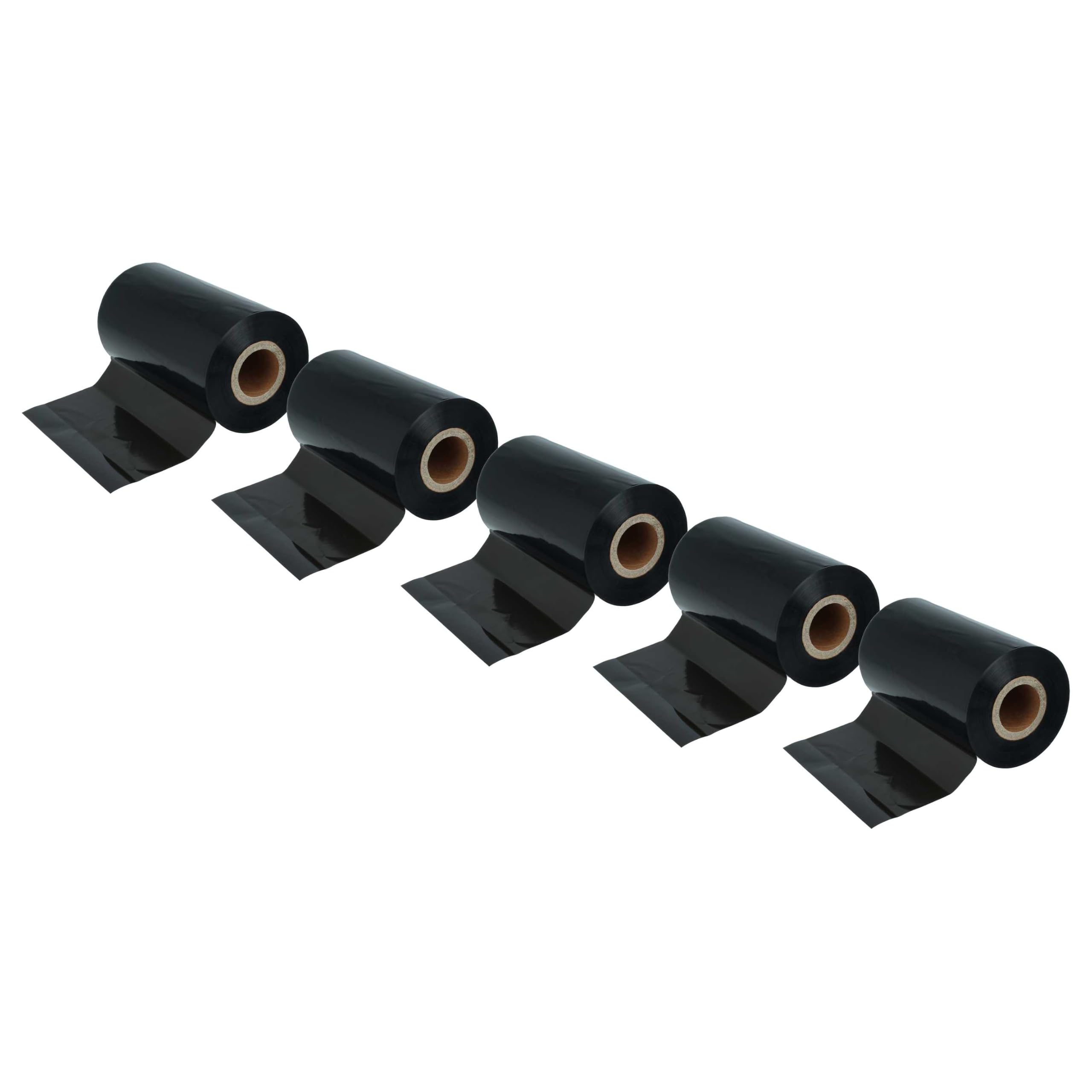 vhbw 5x nastro trasferimento termico compatibile con Bixolon Samsung SLP-TX403 etichettatrice, indelebile, 110mmx300m, cera/resina
