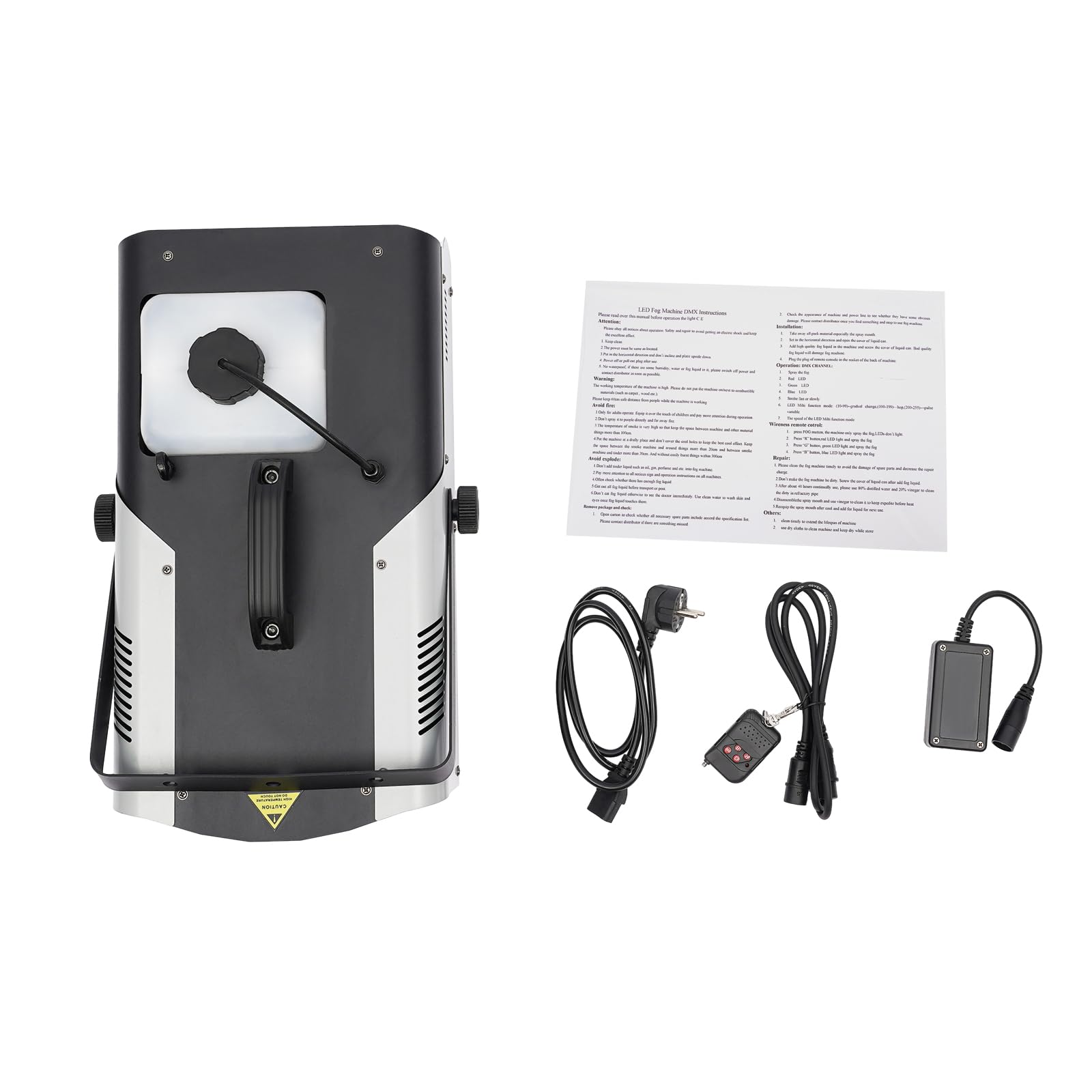 Nebelmaschine, 1500W Smoke Machine mit Funkfernbedienungen, 9×3W LED Licht, RGB Lichteffekt, 2.5L Tank Kapazität, für Partys, Hochzeiten, Bars und Tanzveranstaltungen
