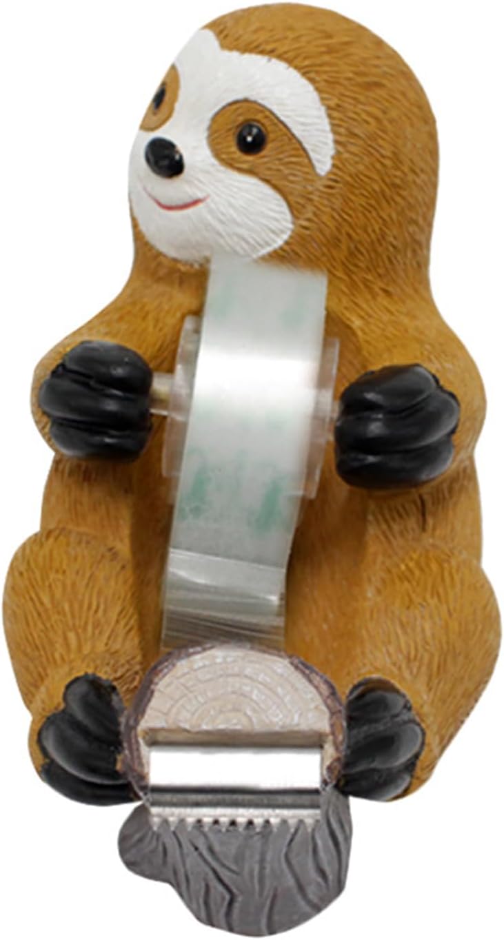 Dispensador de cinta perezosa  Soporte de rollo adhesivo  Cortador de cinta  Bonitos juegos de papelería y regalos lindos (perezoso)
