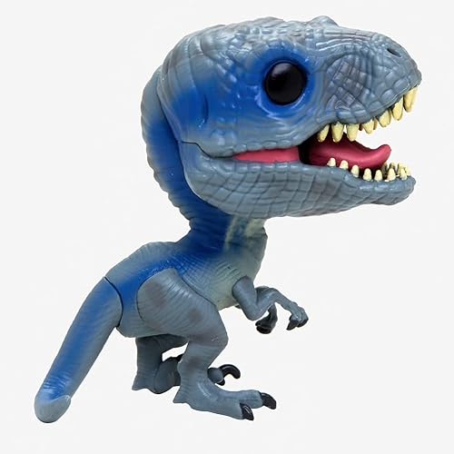 Miniatura 4 de Funko POP Jurassic World Fallen Kingdom - Figura de vinilo azul Velociraptor Pop (incluye funda protectora compatible con caja Pop Box), multicolor,