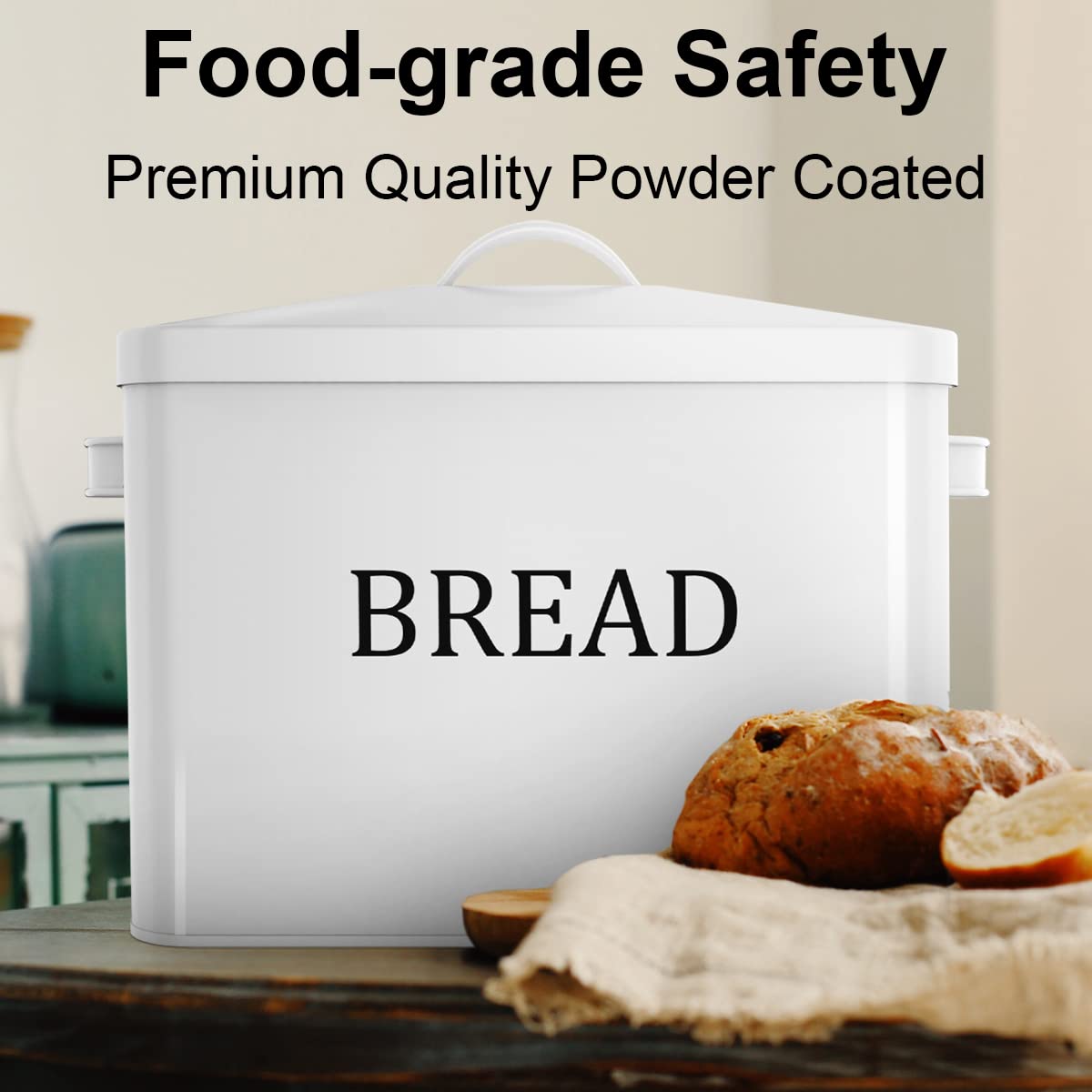 イマン ブレッドボックス ホワイトドリーム Amazon.com: BakedBin Corner Bread Box for Kitchen Countertop - New