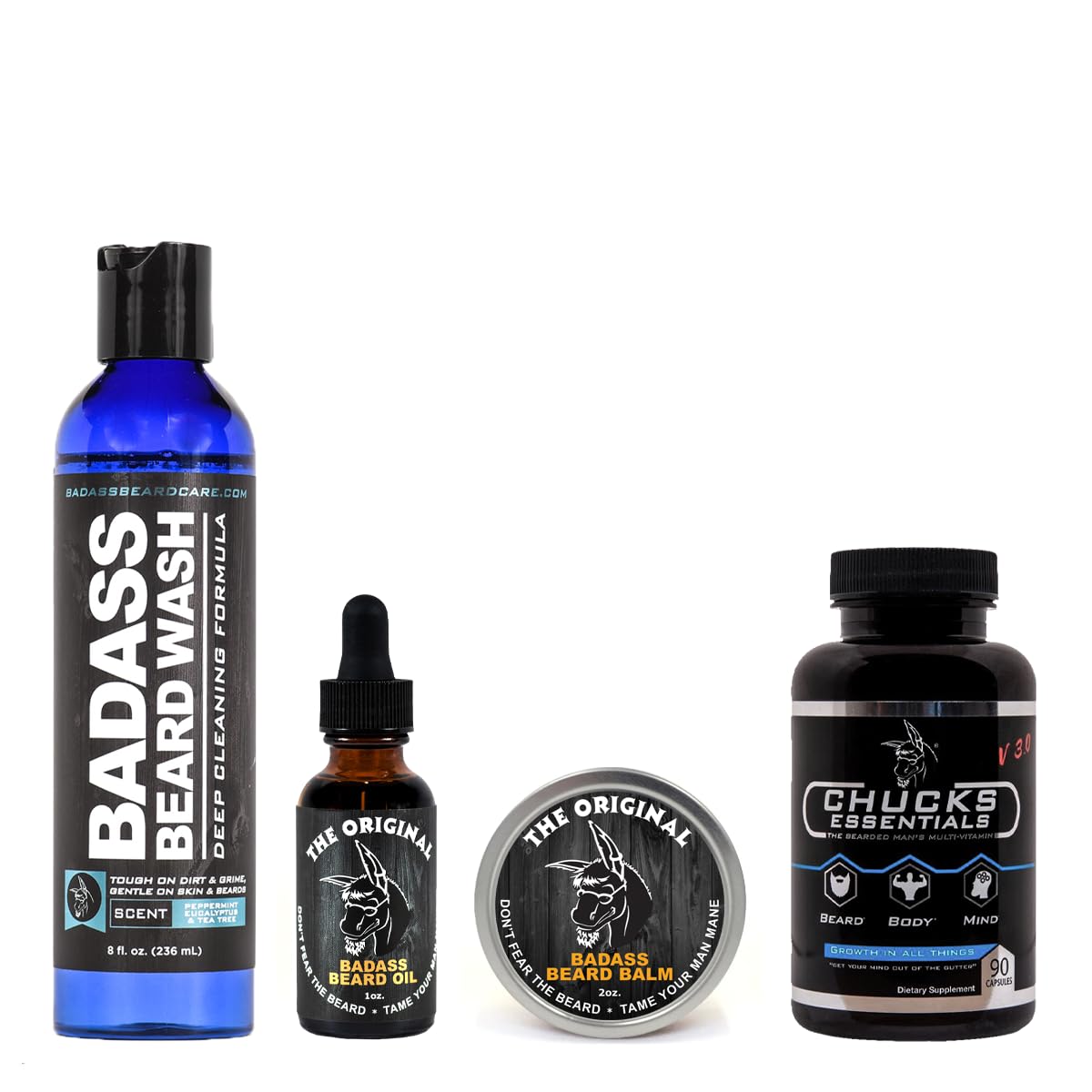 Badass Beard Care ULTIMATE TRIAL KIT - EVERY SCENT