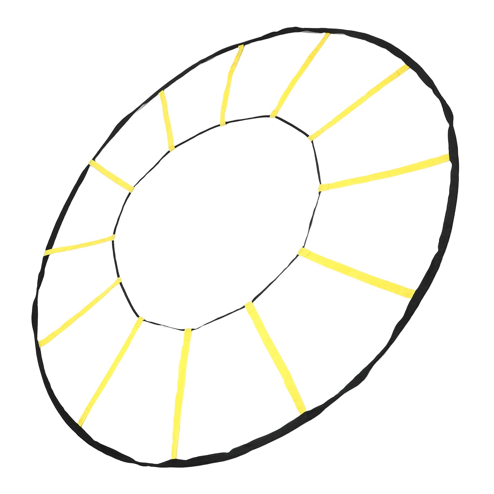 Pongnas Scala Circolare da Allenamento – Scala in Nylon a 12 Pioli per velocità e Coordinazione per Esercizi di Calcio, Basket e Calcio – Design Portatile per Interni/Esterni con Borsa per Il