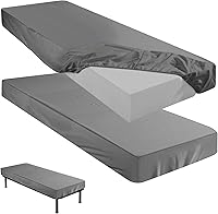 Baderke 75x31 Inch Microfiber Cot Fitted Sheets, Dark Gray 2-Pack for Camp Bunk Beds, RVs, Army Cots & Narrow Twins