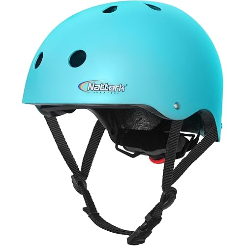 Nattork Kids Helmet Protective Gear, Removable Liner for Multi-Sports Skateboard, Skates, Bike, Scooter Age 3-15 Kids Youth Adults