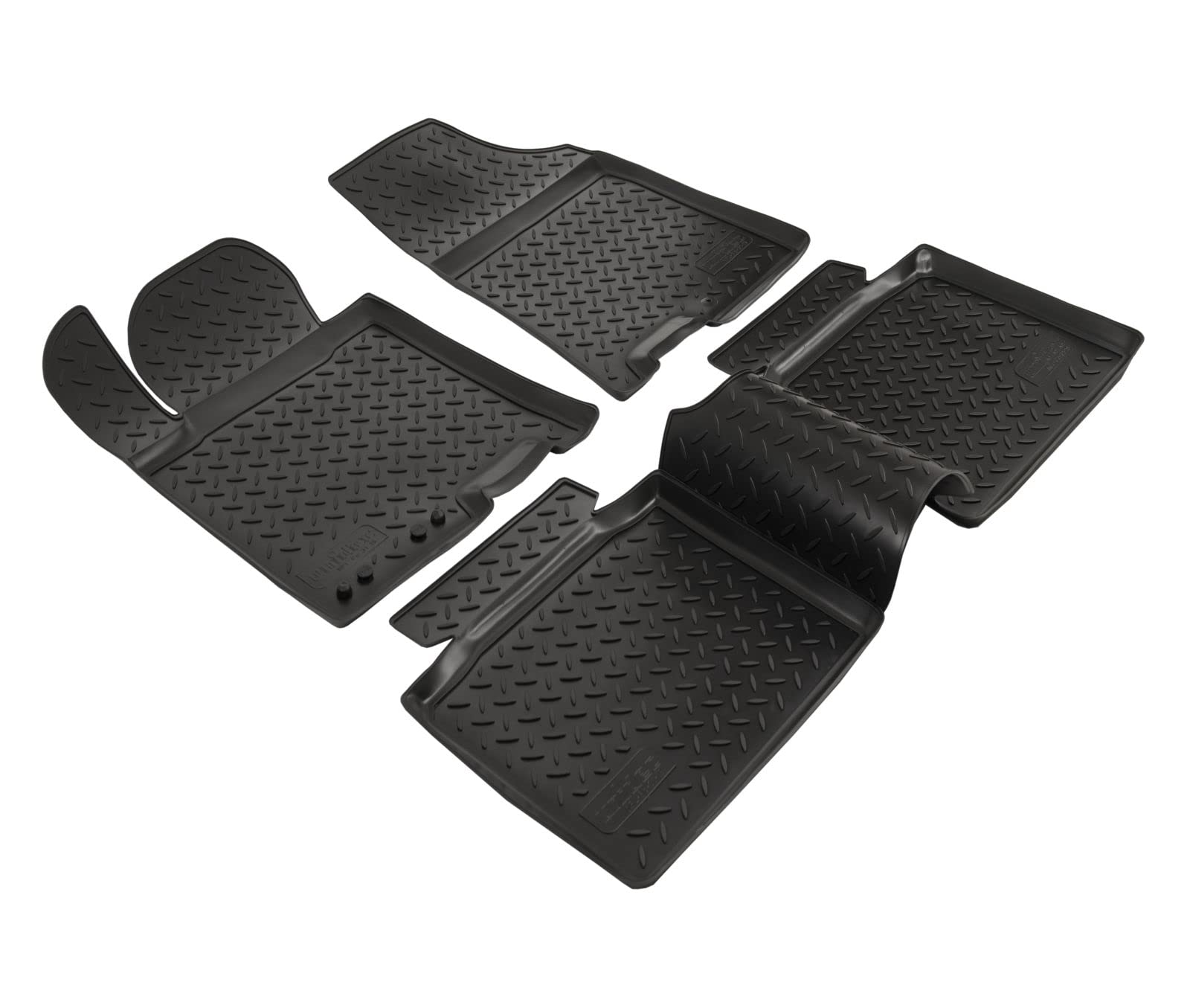 J&J AUTOMOTIVE | Gumowe dywaniki samochodowe 3D kompatybilne z I40 od 2011 r., krawędź ok. 4 cm, na każdą pogodę, 4-częściowe, jakość premium