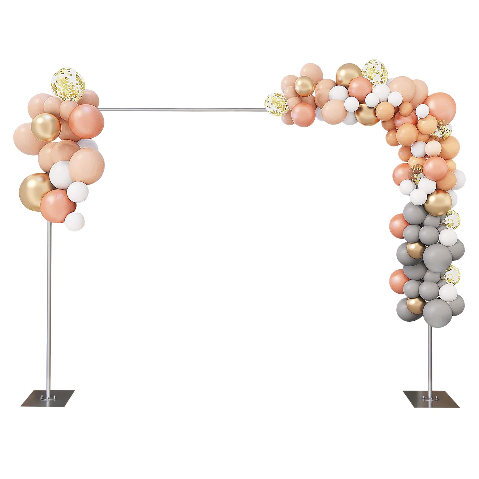 WUSILILU Heavy Duty Backdrop Stand Kit with Steel Base, Wedding Background Support System for Photography 9.8 * 4.9-9.8ft Pipe and Drape Kit for Party, Event, Photography, Exhibition Decoration