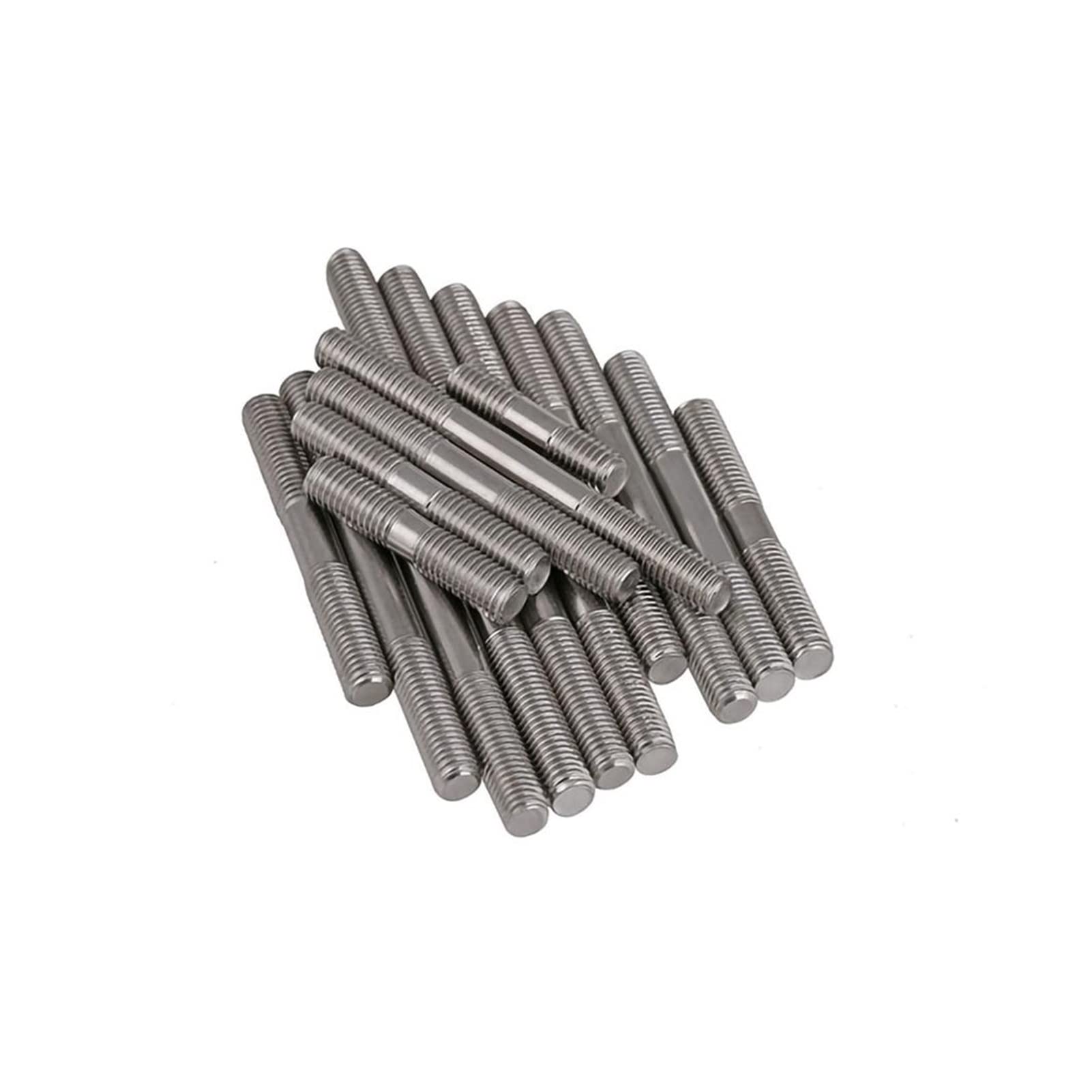 Wkręty do drewna M4 Długość pręta gwintowana 20mm ~ 250mm 304 stal nierdzewna bez głowy śruby śruby śruby (Color : 25pcs, Dimensions : M4x70mm)