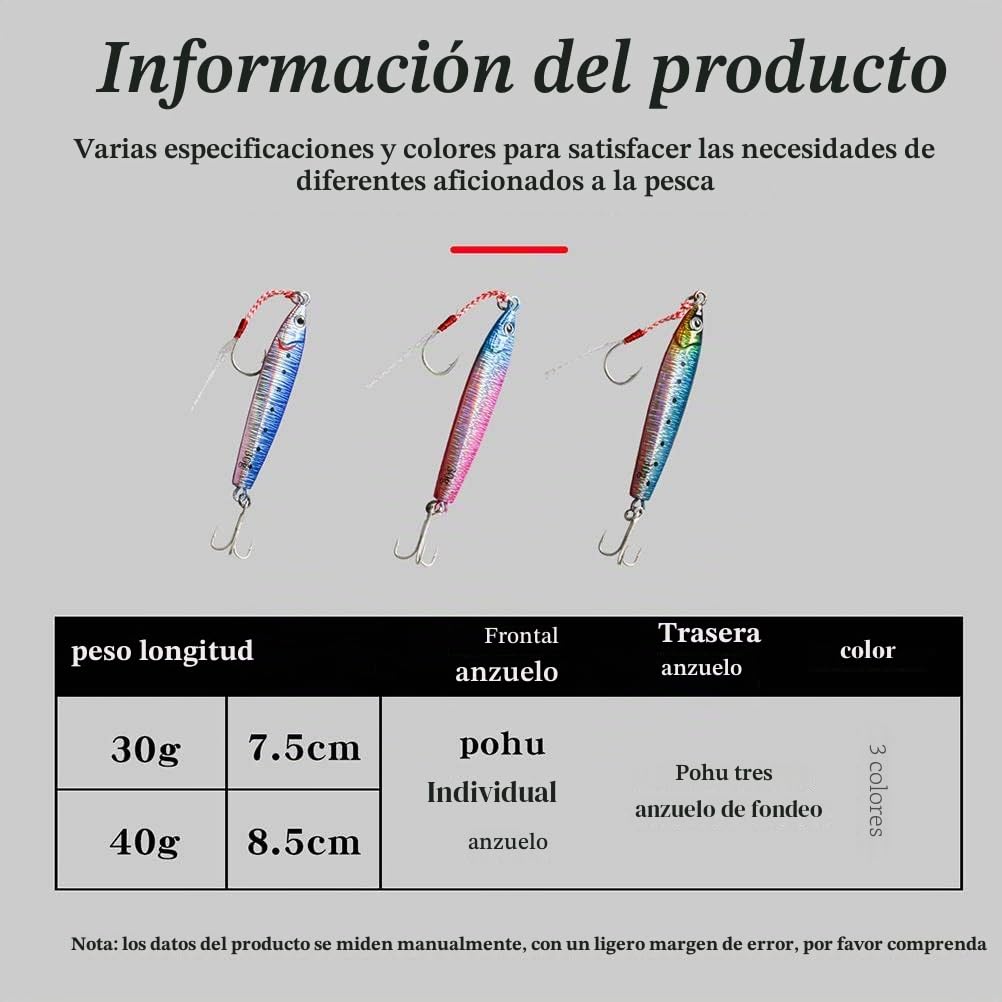 Jig de pesca, 5 uds,30g/40g, anzuelos de paso brillante, anzuelo de doble asistencia, anzuelo de pesca de plomo, señuelos de jigging de agua salada para atún, atún diente de perro, cola amarilla