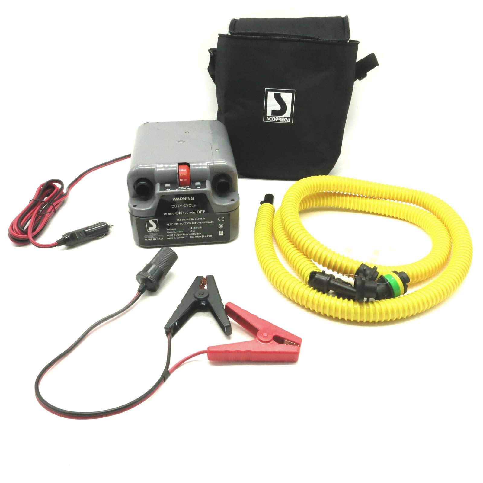 Lalizas - Pompa ad aria elettrica, 12 V, 300 mbar, 450 l/min, per gommoni