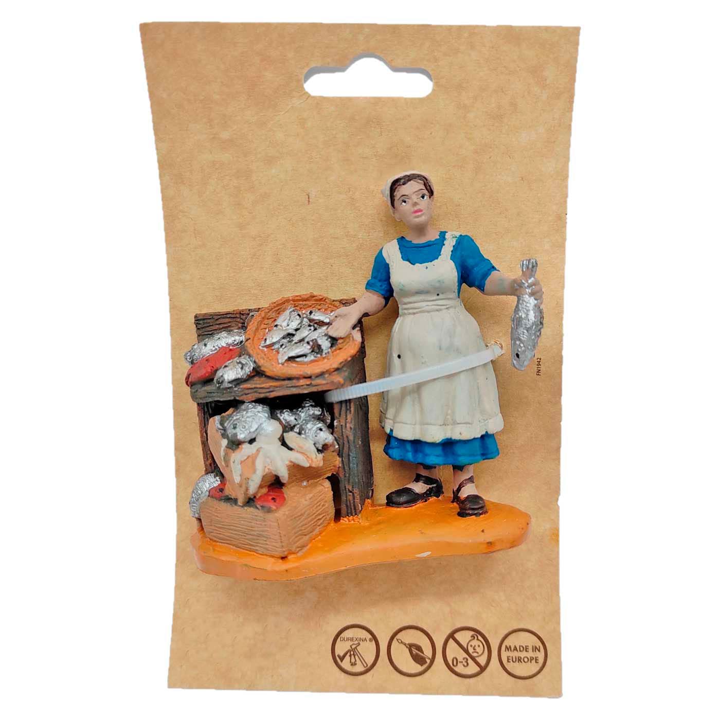 Acan Figura de oficios para belén navideño 8 cm, durexina, Figura Decorativa Nacimiento, Pesebre, Navidad, decoración Tradicional, Modelo Surtido (1 ud)