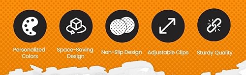 Miniatura 2 de Abs - Perchas de plástico para pantalones, perfectas para faldas, pantalones, pantalones de vestir, jeans y más, juego de 5 unidades, color dorado