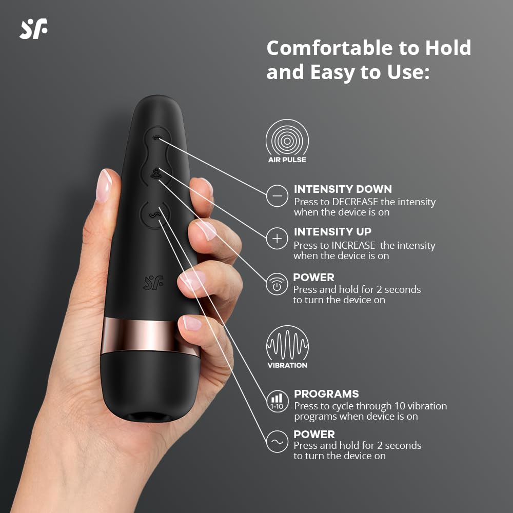 Satisfyer Pro 3 Plus Pressure Wave Vibrator | Stimolazione del Clitoride | Dildo estremamente potente e silenzioso | Sex Toys impermeabile (IPX7) e ricaricabile | Vibratore Succhiatore