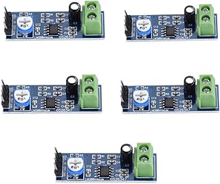 iHaospace 5 Pcs LM386 Audio Power Amplifier Module 200 Gain 10K Adjustable Resistance