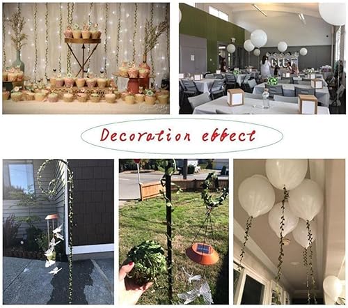 Miniatura 8 de Hoja artificial de vid de 32.8ft de follaje de follaje de jardín de boda, decoración de ratán de corona, hojas verdes para decoración del hogar,