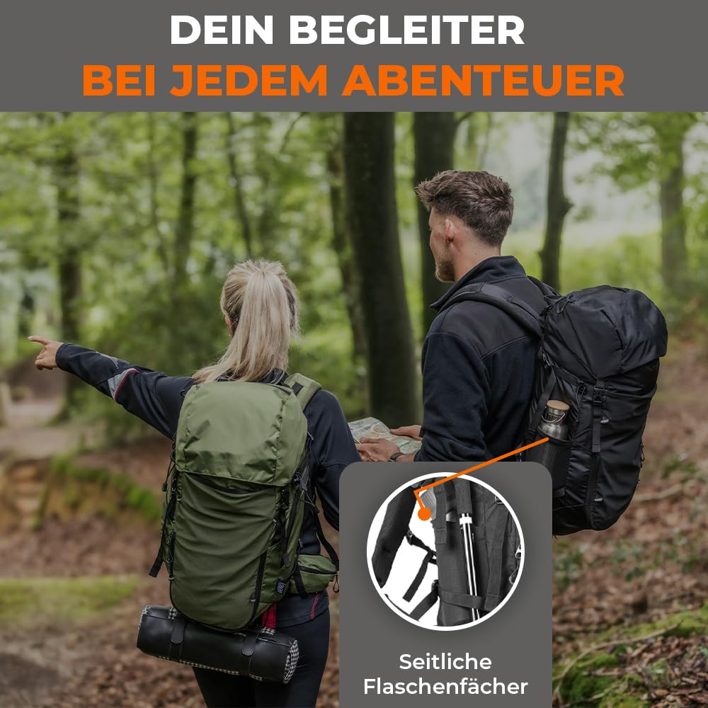 LANGENBERG Peak Wanderrucksack Herren und Damen - Tagesrucksack und Trekkingrucksack mit hohem Komfort und atmungsaktivem Mesh - 40L Premium Rucksack wandern - Outdoor Rucksack