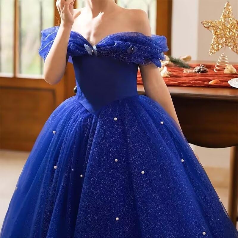 Flower Girl Dresses for Wedding Off Shoulder Pageant Dresses for Girls Sparkling Formal Party Ball Gowns4