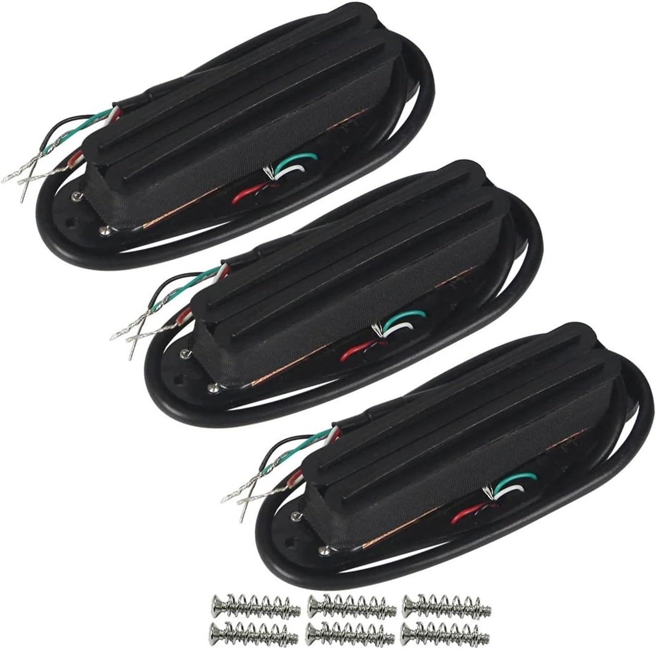 Acoustic Guitar Pickups 3 Piece Pickup Set Single Or Humbucker Suitable For Electric/acoustic Guitar Accessories(White Set)