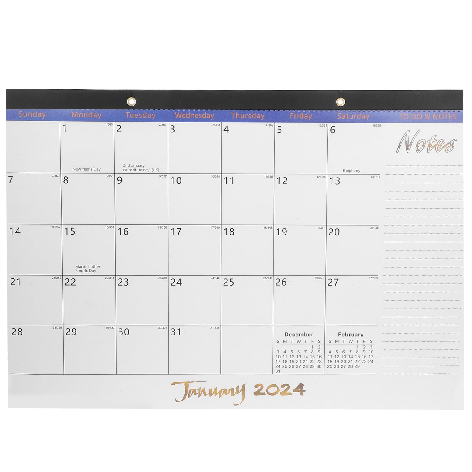 STOBOK Desktop Calendar 2023-2024 Flip Calendar Schedule Note Table Calendar Plan Recording Calendar New Year Placing Calendar for Home Office