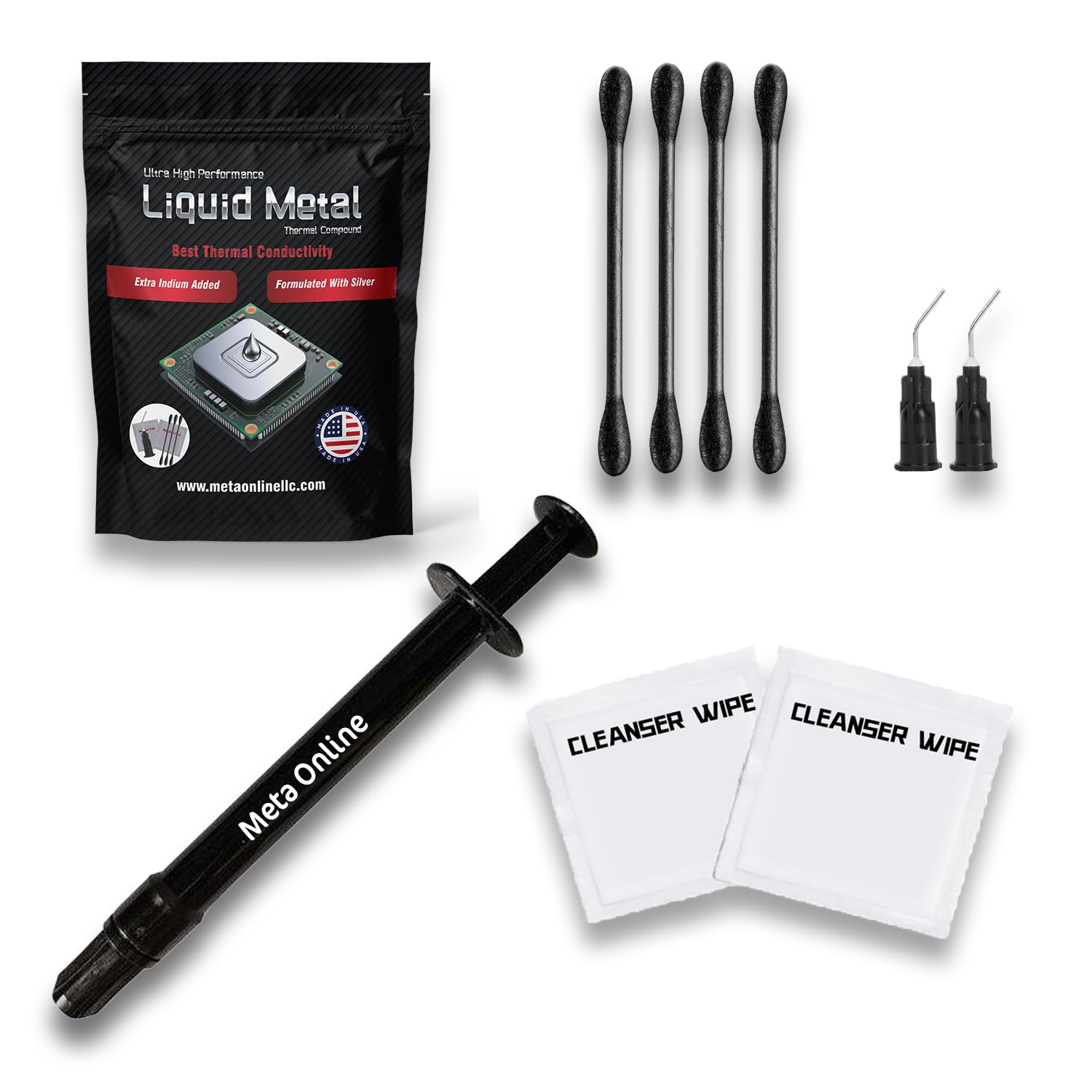 Liquid Metal Thermal Paste 5 Gram Pack - Highest Thermal Conductivity - Made in USA -PS5, CPU, GPU, Laptop - 5 Grams Eco Package - Ready to Apply Liquid Metal for PS5