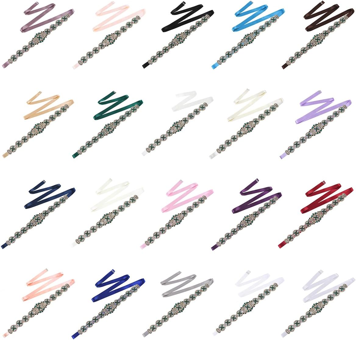 ECYC Ltd Crystal Rhinestone Wedding Dress Belt Emerald Green Rhinestone Bridal Belt Sashes Bridesmaid Dress Belt - Image 5