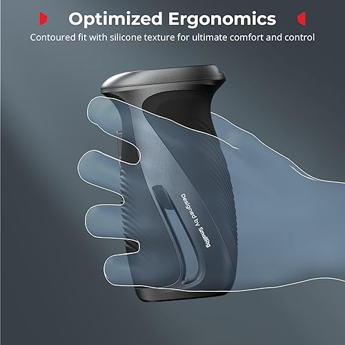 Miniatura 5 de SMALLRIG Mango lateral giratorio con botón de presión y abrazadera NATO, para mano izquierda y derecha, mango lateral giratorio 360 con silicona