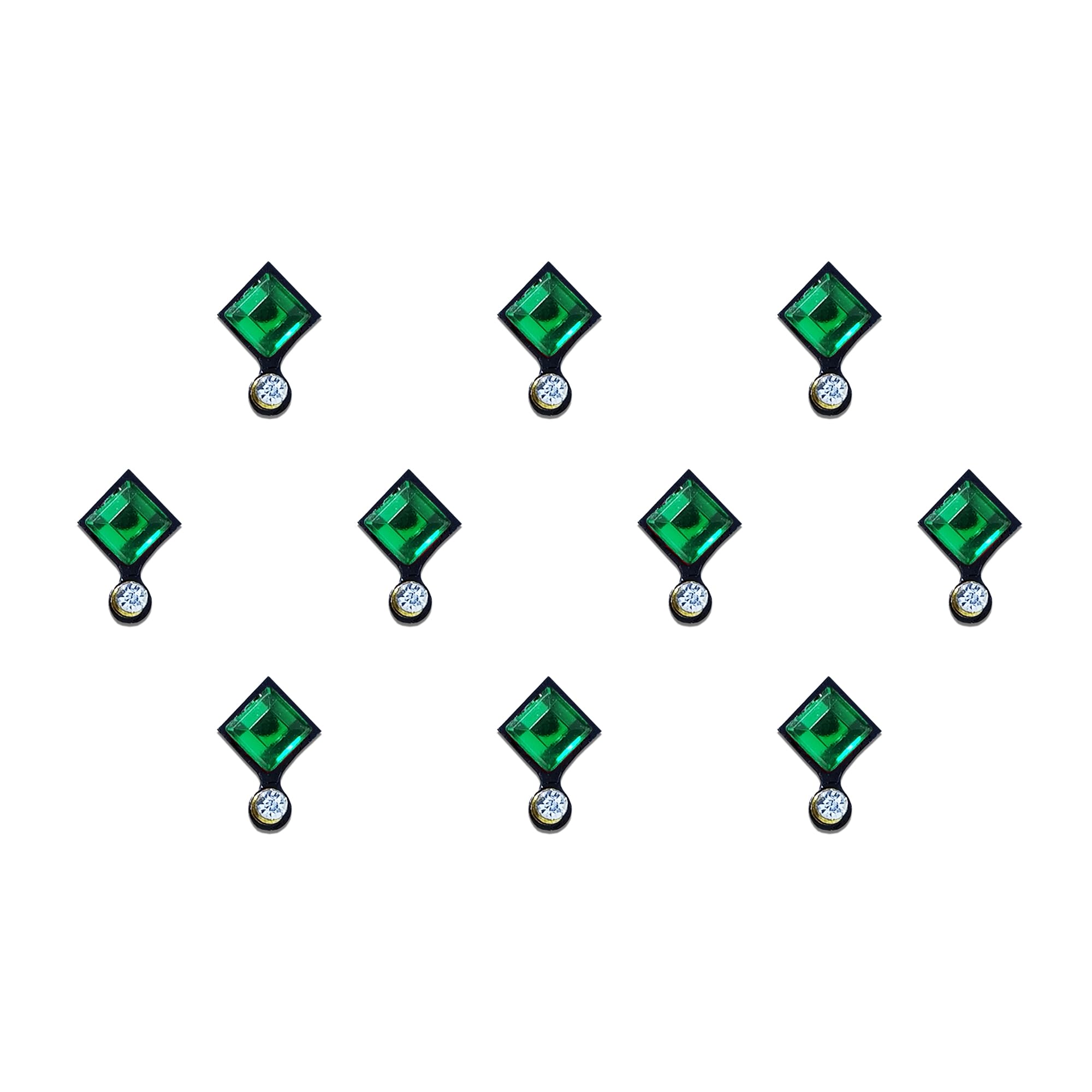 Comet Busters Square Green Stone Fancy Bindi (4 mm) (BIN294)-image-19