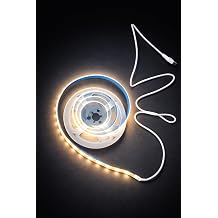 USB COB LED Strip Light 5V, 3.28FT/1M 320LEDs Flexible LED Tape Light 4000K Natural White, USB Powered Cuttable LED Strip Lights with Adhesive for Under Cabinet, TV Backlight, Shelf Display
