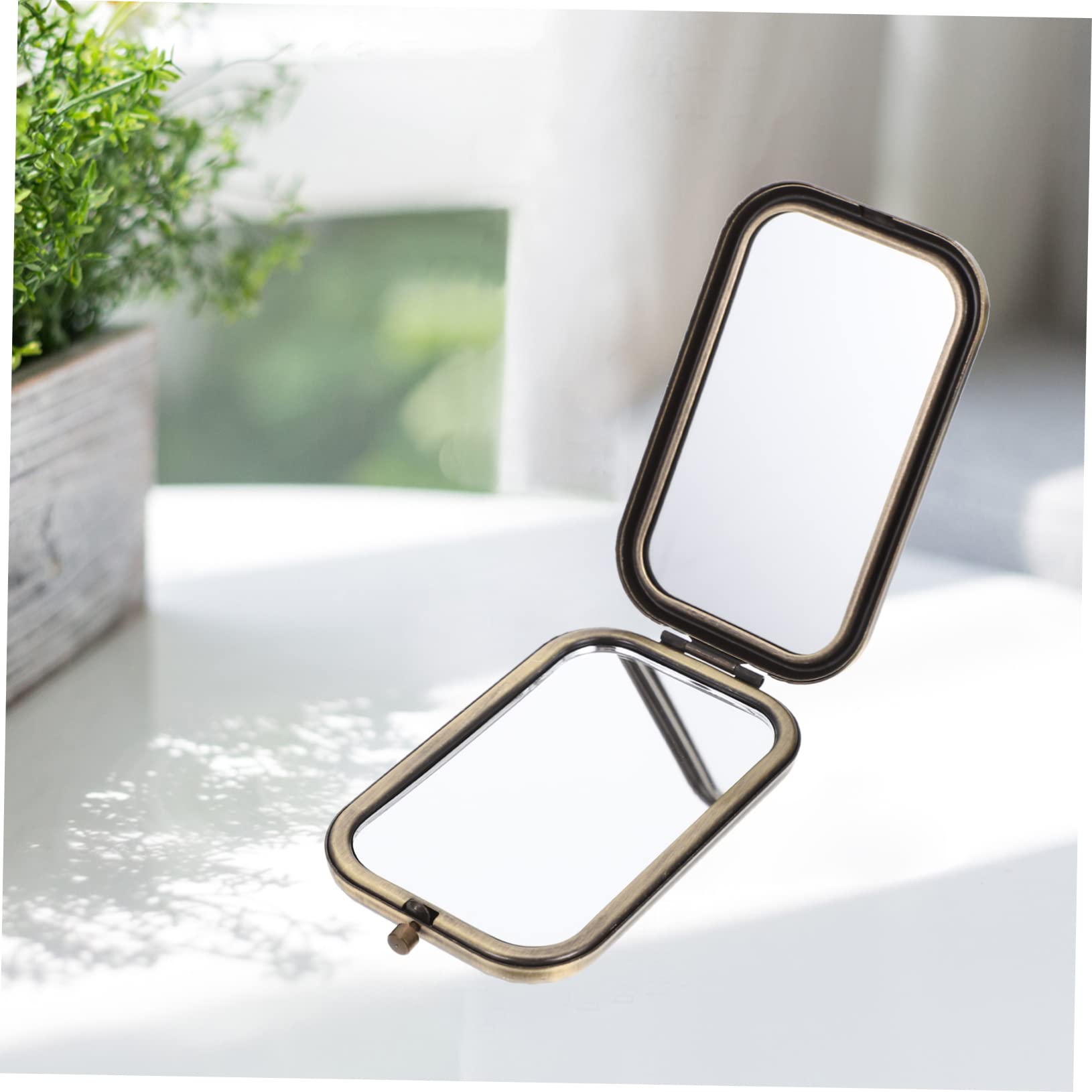 FRCOLOR 3stücke Kompakter Retro-kosmetikspiegel Doppelseitiger Faltbarer Make-up-Spiegel Für Unterwegs Für Taschen Und Reisen Leicht Und Praktisch Für Jederzeit Makelloses Make-up