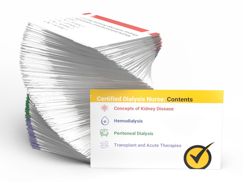 CDN Practice Question Study Cards: Exam Prep and Practice Test Questions for the Certified Dialysis Nurse Exam [Full Color Cards]