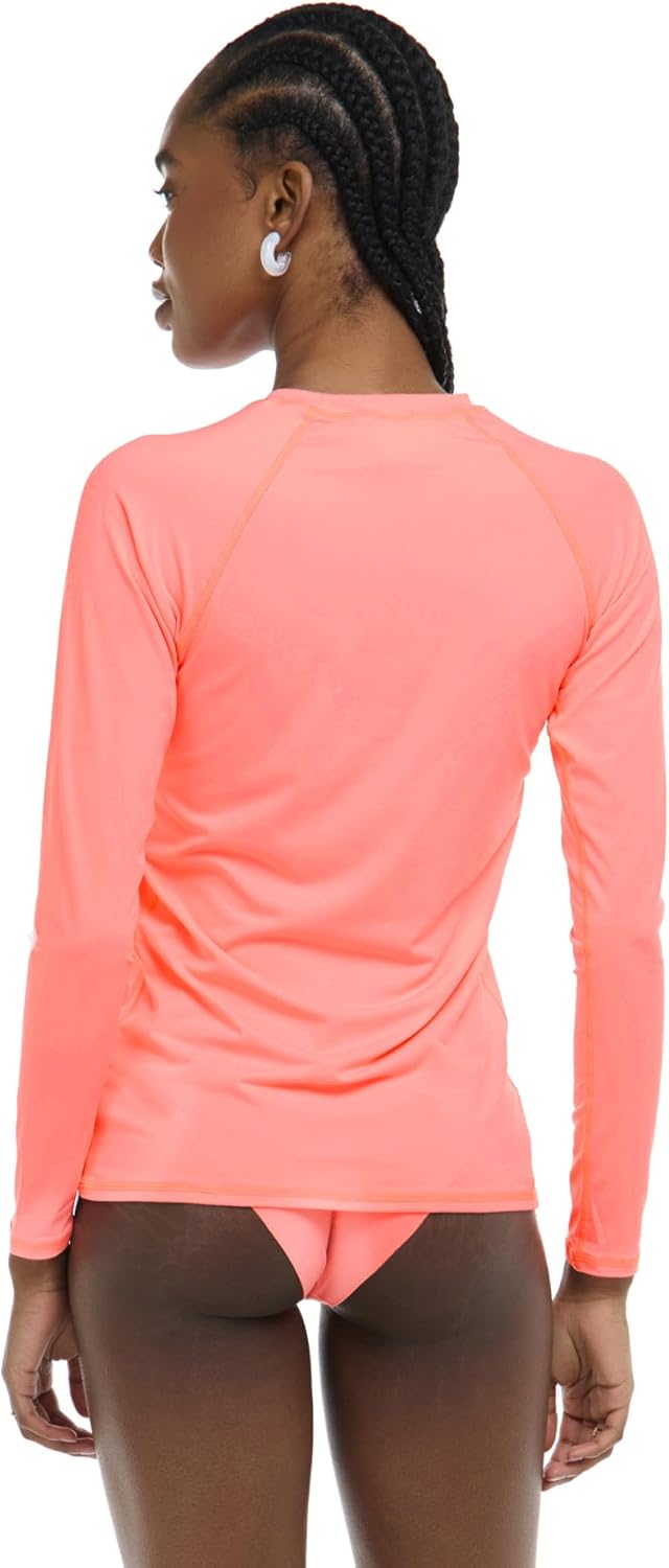 Body Glove Womens Smoothies Sleek Solid Long Sleeve Rashguard with UPF 50+ - Image 3