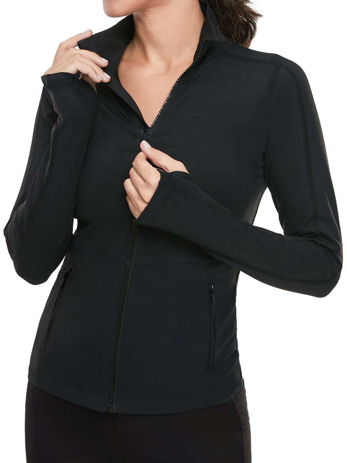 VUTRU Women's Workout Yoga Jacket Full Zip Running Athletic Track Jacket