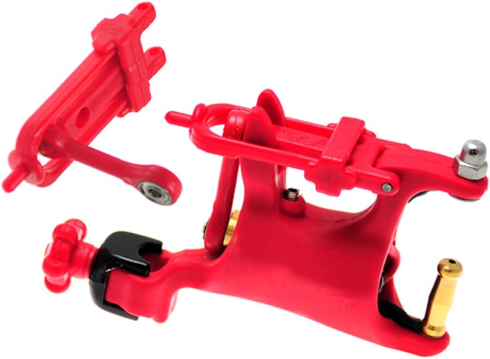 Red Adjustable Rotary Tattoo Machine With Extra Slider