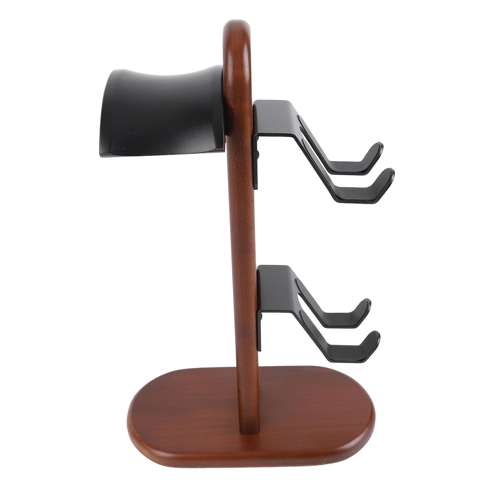 Organizador de Soporte para Controlador de Juegos con Soporte para Auriculares para Escritorio, Madera de Nogal de Primera Calidad, Capacidad para 3 Controladores