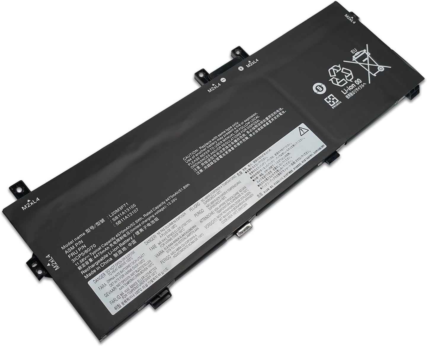 L20M3P71 SB11A13105 5B11A13107 Laptop Battery Compatible with Lenovo ThinkPad X13 Yoga Gen 2 Series(11.58V 52.9Wh)