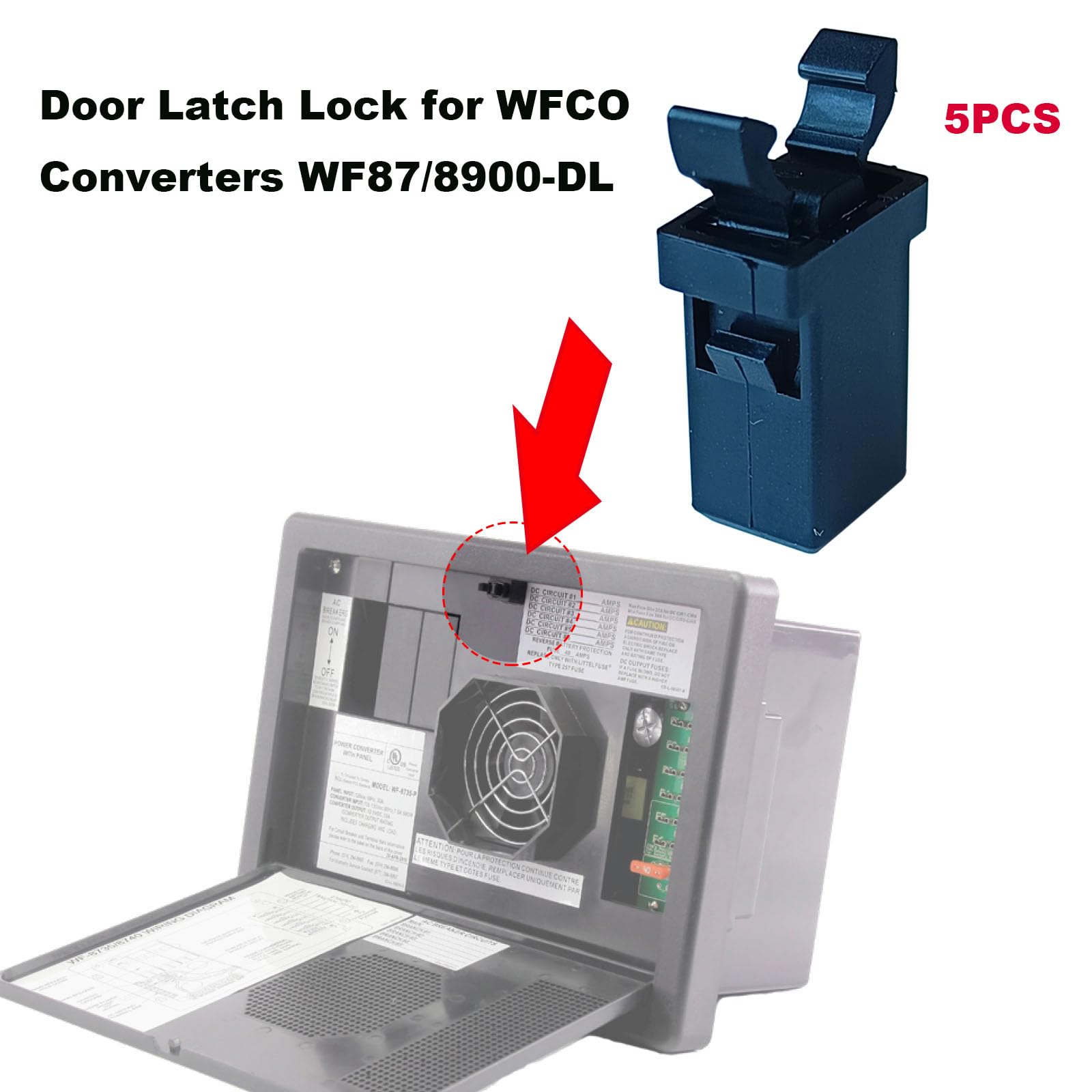 KOLEOLL Lot De 6 Loquets De Porte WF87/8900-DL De Rechange Compatibles