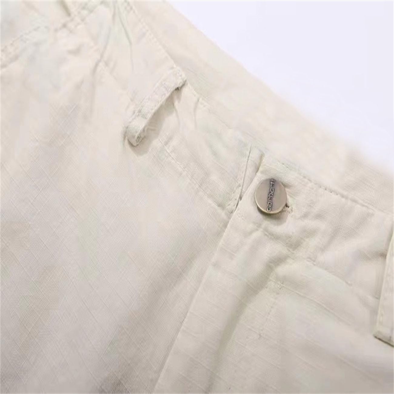 Generico Pantaloni di Lavoro Retro in Stile Coppia - Multi-Tasca, Casual Loose Fit, Manchetto Legato E Gamba Dritta, Unisex per Uomini E Donne