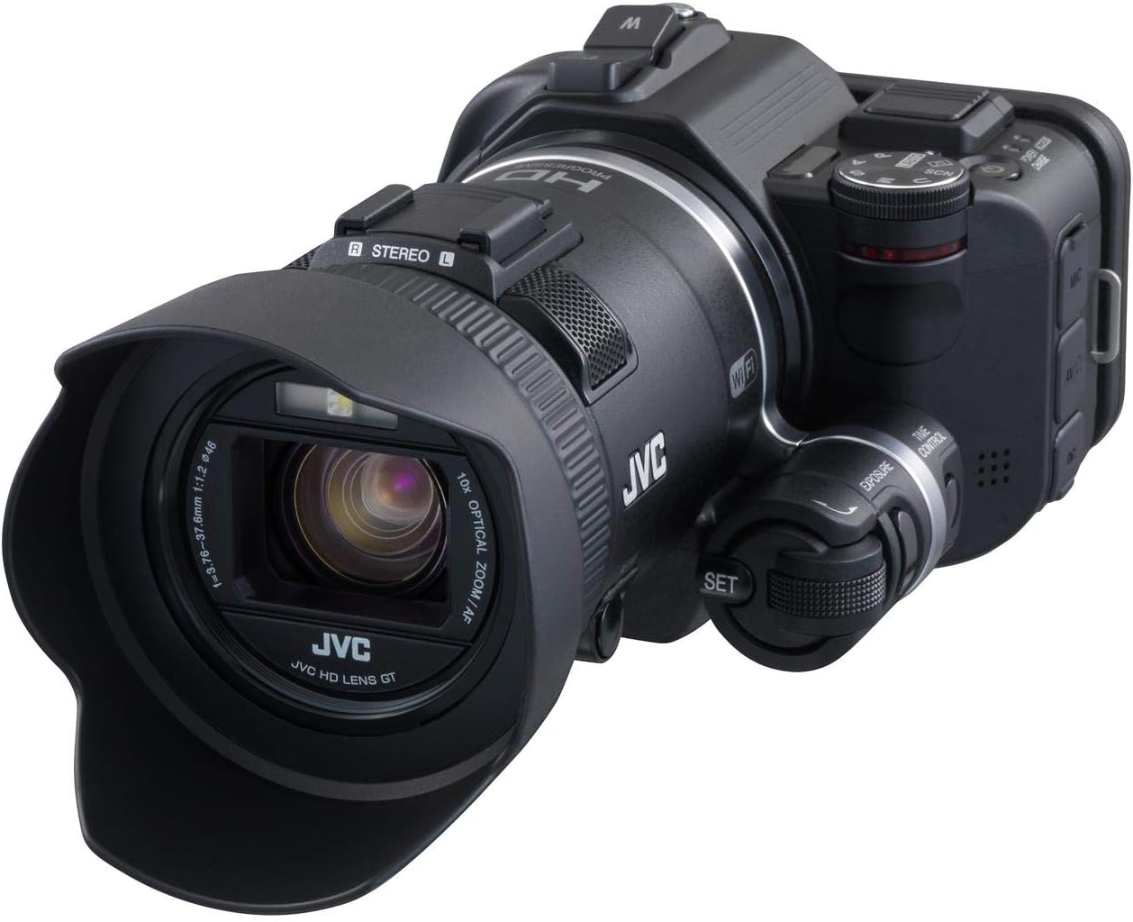 JVC GC-PX100BUS GC-PX100 Full HD Everio Camcorder, 10X Optical Zoom, 200X Digital Zoom, Black