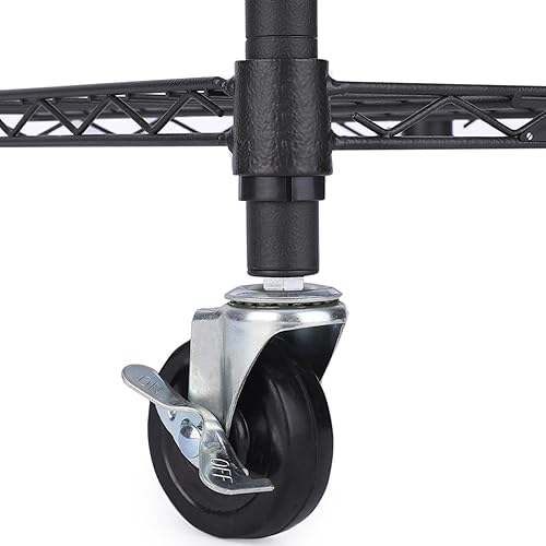 Miniatura 8 de Ruedas giratorias de 2 pulgadas para estanterías de alambre, vástago roscado de 14 pulgadas, juego de 4 ruedas de repuesto industriales de goma