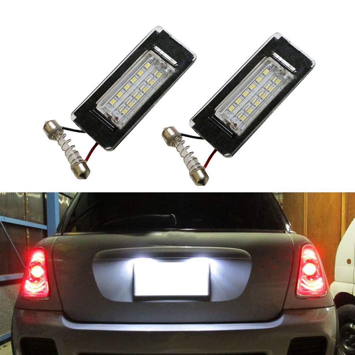 Plaque D’immatriculation LED Pour Mini Cooper | Blanc Froid | Facile à Installer - Sans Erreur