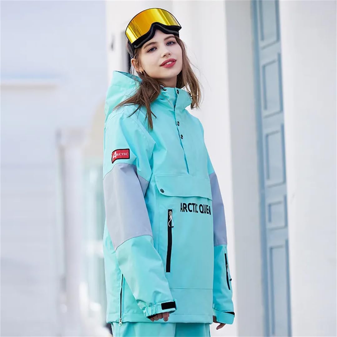 Hcclijo Unisex Winter Ski Jackets Hoodie Outdoor Windproof Warm Snowboarding Jackets Snow Skiing Coat