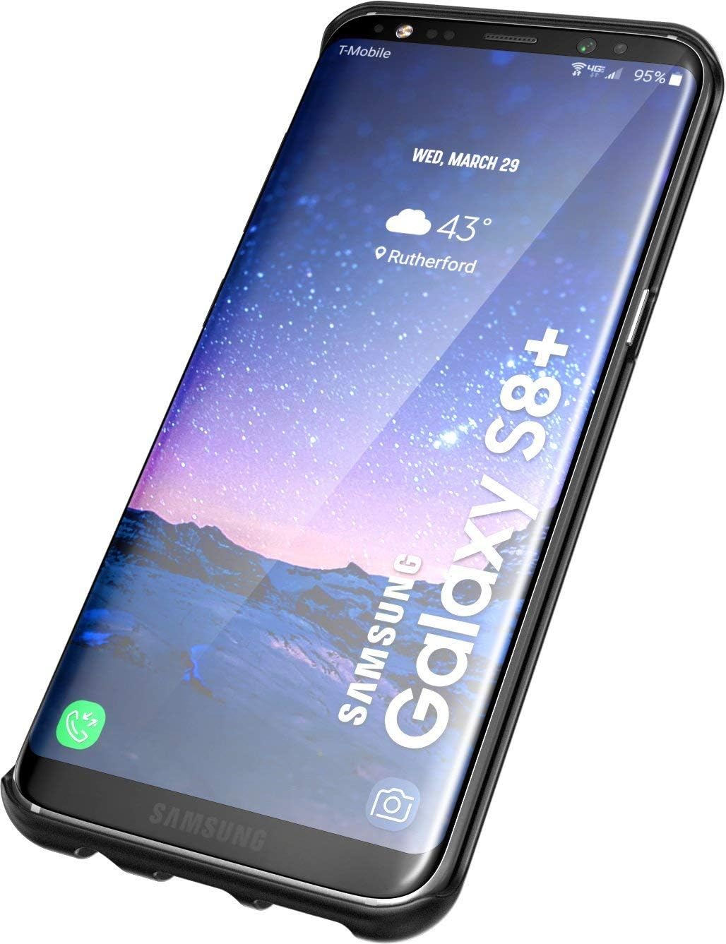 Encased Belt Clip Holster Case for Galaxy S8 Plus - Secure Fit DuraClip Shell Combo w/Kickstand for Samsung S8+ (Black)