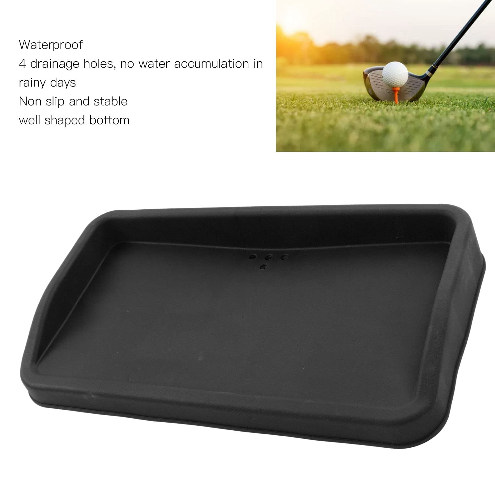 Caja para Pelotas de Golf, Contenedor de Pelotas de Golf de Silicona de Goma, Caja de Almacenamiento para Pelotas de Golf, Bandeja para Organizar Pelotas de Golf, Suministros de Golf Pelota de(Negro)