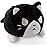TeeTurtle - The Original Reversible Cat Plushie - Tuxedo - Cute Sensory Fidget Stuffed Animals That Show Your Mood